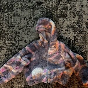 Wild&Fable - Plush Hooded Zip Jacket in Gray, Pink, Orange